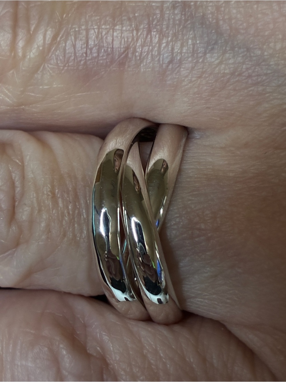 Silpada Women’s Interlocking Three-Band Ring in Sterling Silver .925.